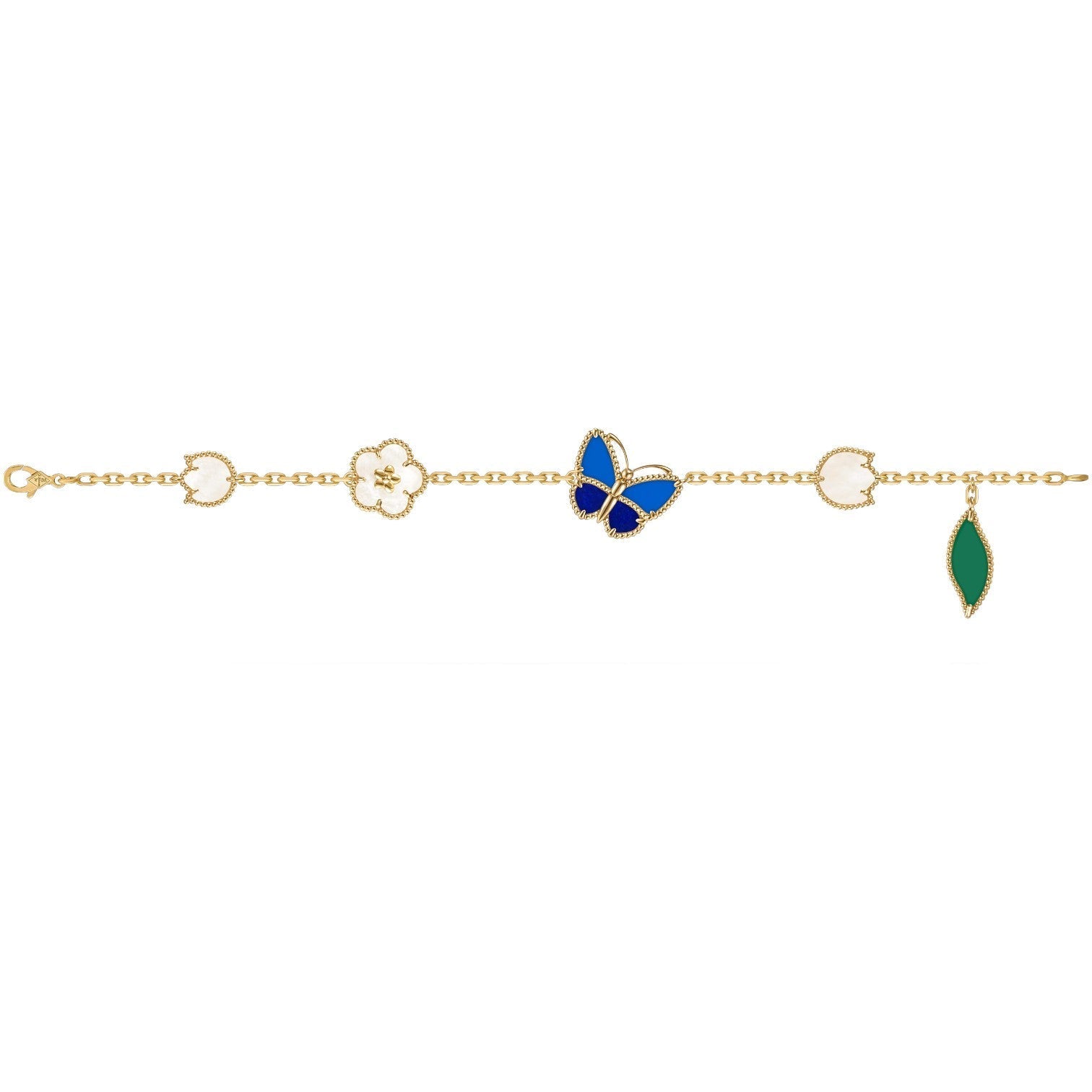 [LUXE]2026 NEW ARRIVAL LUCKY SPRING BUTTERFLY 5 MOTIF BRACELET
